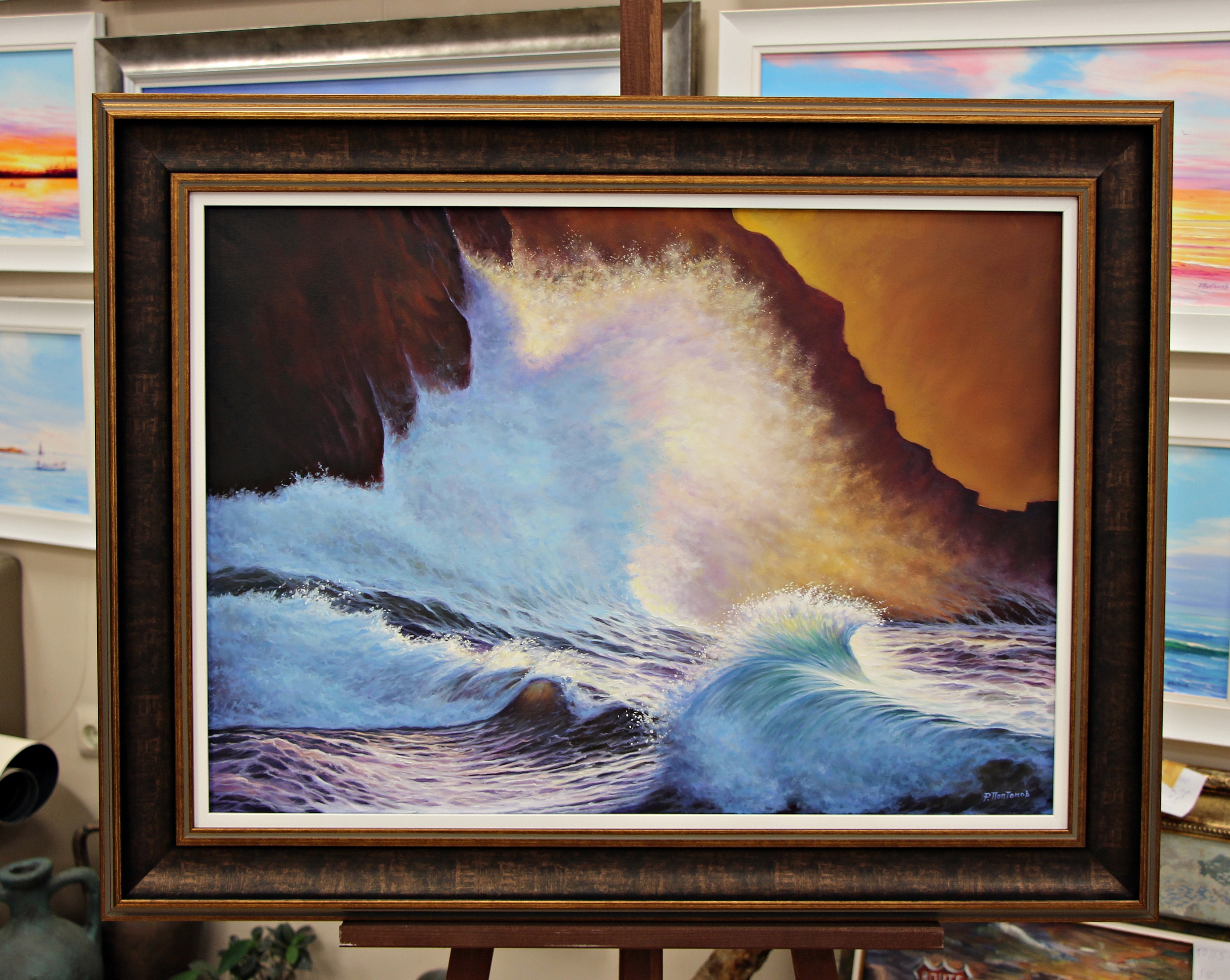 Морски пейзаж 1923, размер с рамка 68/88 - 670€